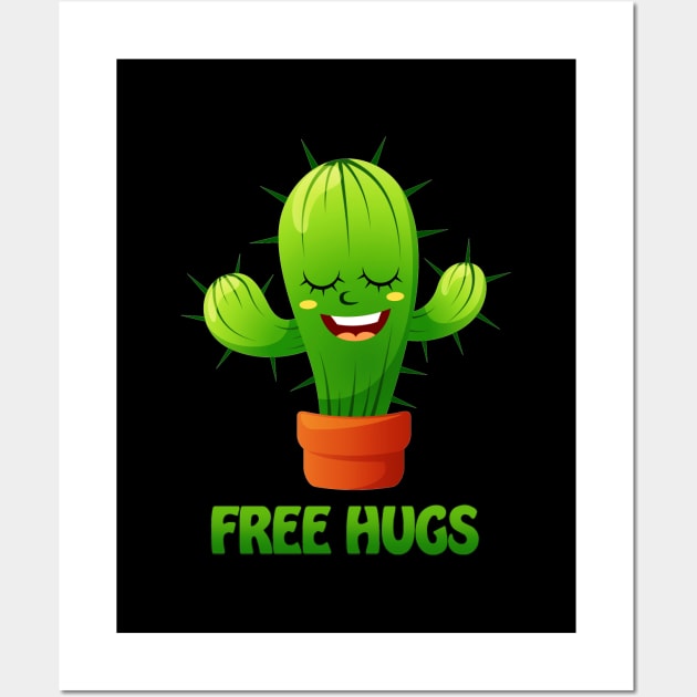 happy cactus offering free hugs Wall Art by pickledpossums